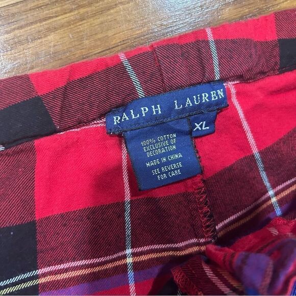 Ralph Lauren Red Plaid Pajama PJ Lounge pants - Picture 5 of 6